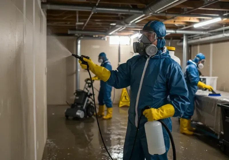 Basement Sanitization and Antimicrobial Treatment process in Whitesboro, AL